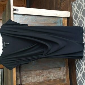 Robert Rodriguez Black Wrap Cap Sleeve Dress - Women's Large